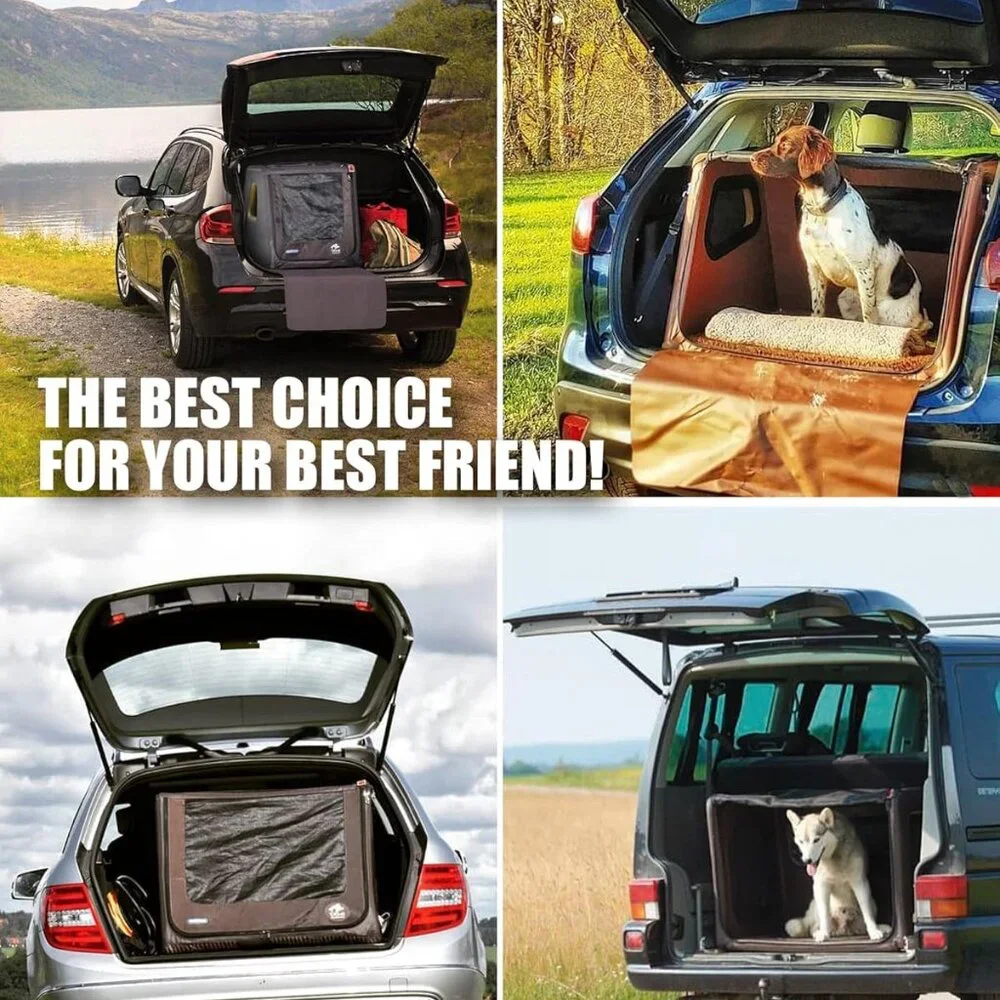 Portable Soft Dog Crate-HIGHPI Inflatable Travel Crate for Medium Dogs